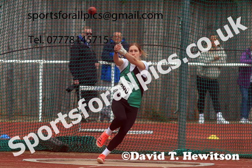Womens Under-20s hammer, 2024 Northern Senior and Under-20s Track and Field Champs, Middlesbrough.  Photo: David T. Hewitson/Sports for All Pics